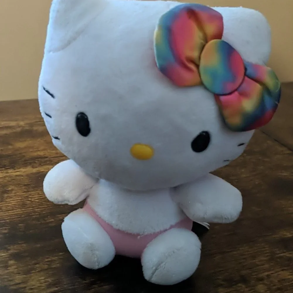 Hello Kitty TY Plush Stuffed Animal 6" Beanie Filled Bottom -Very Clean - Picture 1 of 3